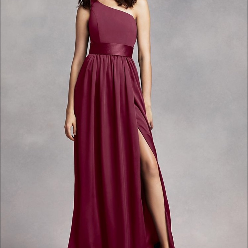 White by Vera Wang Bridesmaid Dress Wine Color